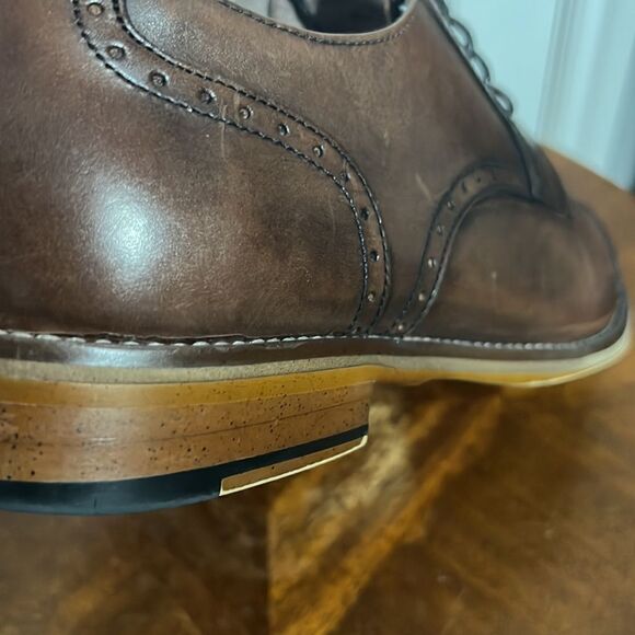 ?? Johnston & Murphy Derby 59-1993 Leather Dress Shoe 10.5M Carriker Cap Toe‎ main image 5